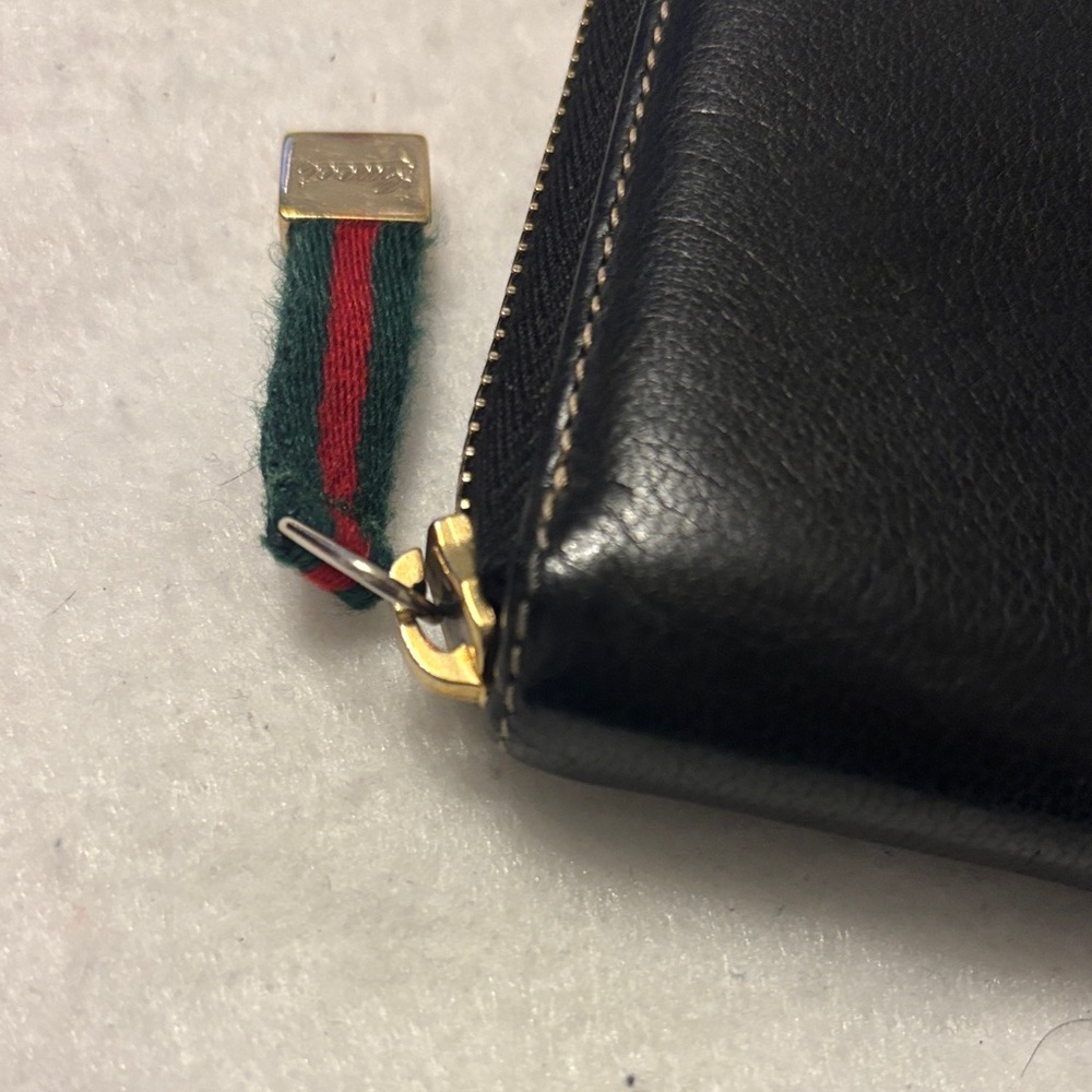 Gucci sherryline Black Leather Zip Wallet - Picture 4 of 17